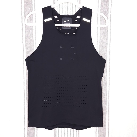 Nike Tech Pack Gilet Mens Small Black Perforated Racing Singlet CJ5770-010 - Picture 5 of 15